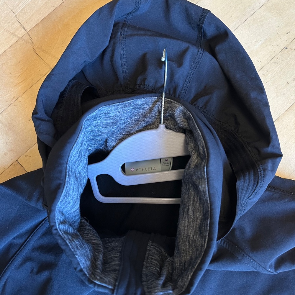 Athleta Black weathered knit with nylon overlay jacket, M - Picture 5 of 7